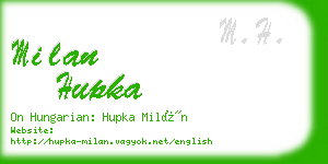 milan hupka business card